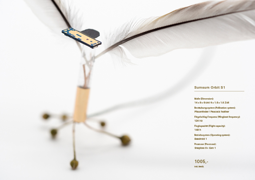 ANJA ASCHE - Bestäubungsdrohnen, Robobees, small scale sculpture, objectart