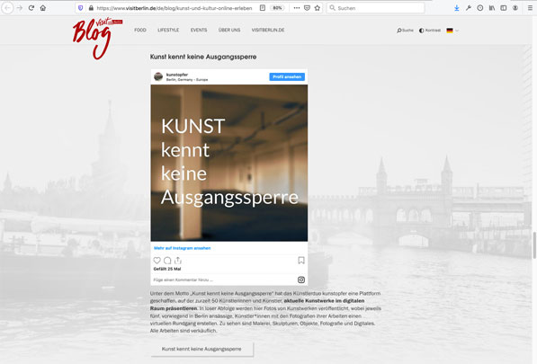 ANJA ASCHE. Kunst kennt keine Ausgangssperre
